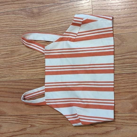 NWT Lunik orange and white striped crop top, size large - Picture 1 of 2